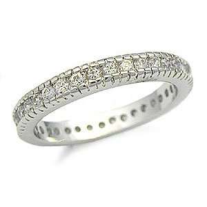  Cubic Zirconia Eternity Wedding Band Jewelry