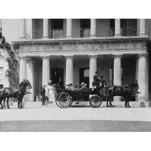  Guests Depart for the Races from Goodwood House, West 