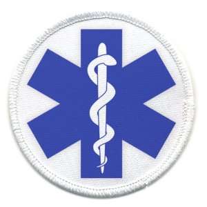  BLUE EMT SYMBOL Fire and Rescue Heroes 2.5 inch Sew on 