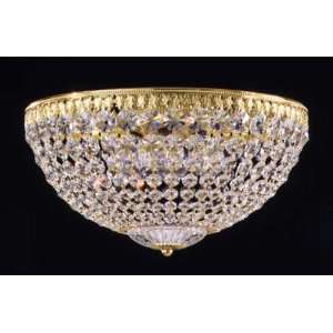   Crystal Crystal Five Light Down Lighting Large Flus