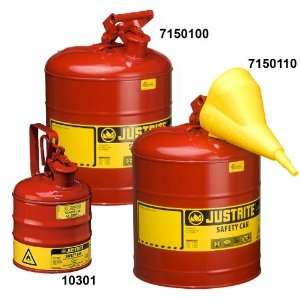 JUSTRITE Type I Red Steel Safety Cans for Flammables   2.5 