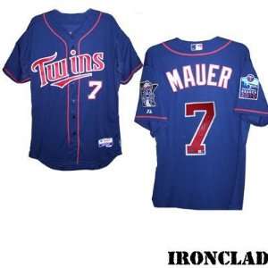  Joe Mauer Signed Alt. Blue Minnesota Twins Jersey Sports 