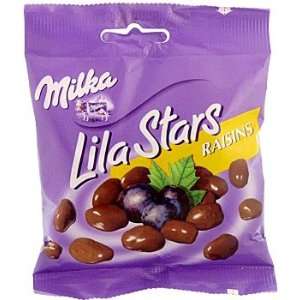 Milka Lila Stars Raisins ( 60 g )  Grocery & Gourmet Food