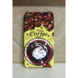  IPHONE CASE IPHONE 4G CASE COFFEE BEANS & CUP W/ SWAROVSKI 