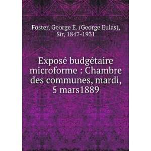   © budgÃ©taire microforme  Chambre des communes, mardi, 5 mars1889
