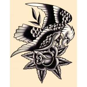  Traditional Eagle by Mr. Skully Tattoo Art Canvas Giclee 