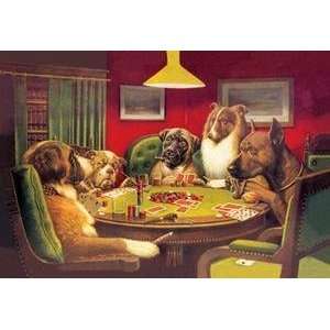   art Dog Poker   Is the St. Bernard Bluffing?   00014 7
