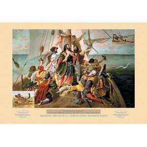 The Moment of Triumph, Columbus Sighting Land, 1942   16x24 Giclee 