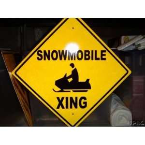  Snowmobile Crossing Sign