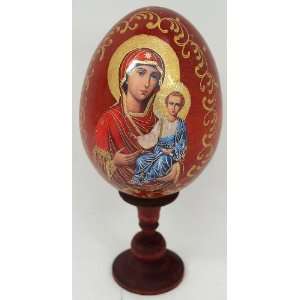   Wooden Easter Egg MATHER of GOD & CHILD (0456) 