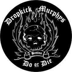  Dropkick Murphys   Logo Above Skull with Wreath (White On 