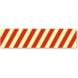  Striped Sign (red stripes) SlipSafe Glo Anti Skid, 24 x 6 