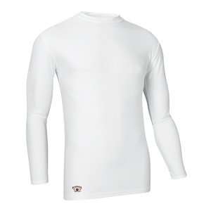  Tight Fit Compression Long Sleeve Tee, X Large, White 