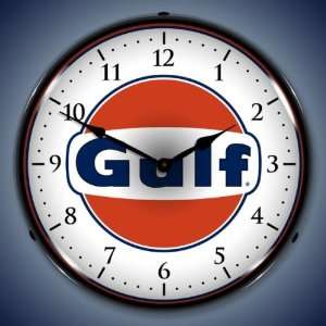 Gulf Oil 14 Inch Lighted Wall Clock