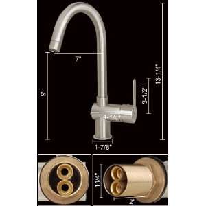  13 1/4 Swivel Spout Bar Kitchen Faucet Brushed Nickel 