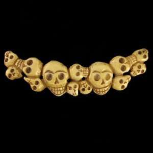  106mm ox bone carved skull pendant bead