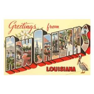  Greetings from New Orleans, Louisiana Premium Poster Print 