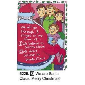 Oatmeal Studios Humorous Christmas Cards, 3 Stages of Santa Claus, Box 