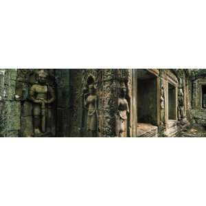  Bas Relief in a Temple, Banteay Kdei, Angkor, Cambodia by 