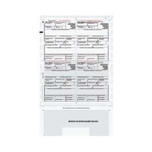 1099R Pressure Seal Tax Forms w/Red Print, 500 SHEETS/PK, LRPS, ECC Z 