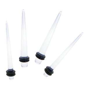   Clear Acrylic Stretching Kit Tapers Lot 10G, 8G Gauge Kit (4 Pieces
