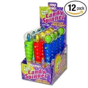 Flix Candy Light Up Candy Spinner with Tart Candy, 0.4 Ounce Tubes 