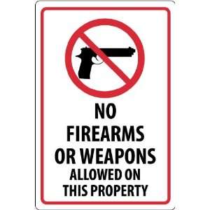  SIGNS NO FIREARMS OR WEAPONS