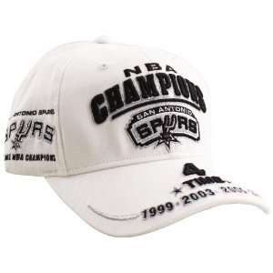  NBA San Antonio Spurs Commemorative 4X World Champ White 