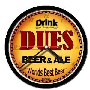  DUES beer and ale cerveza wall clock 