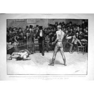  1896 Glove Fight Boxing Match Ring Sport Referee