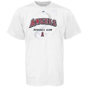  Majestic Anaheim Angels White Baseball Club T shirt 
