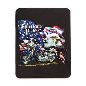 iPad 5 in 1 Case Matte Black American Pride US Flag Motorcycle and 
