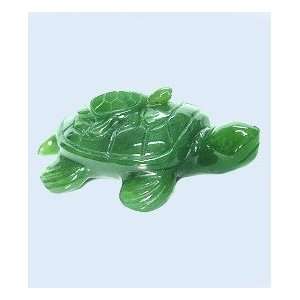   Jade Mother Sea Turtle With Baby Figurine (hnw 1399)