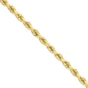  7mm, 14 Karat Gold, Diamond Cut Rope Chain   20 inch 
