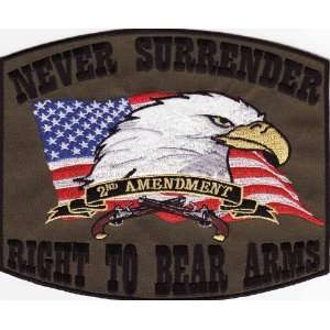  never surrender right to bear arms 2nd amendment olive 