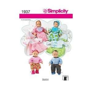  Simplicity Sewing Pattern 1937 Doll Clothes, One Size 