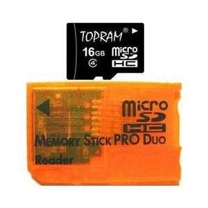  TOPRAM 16GB 16G microSD microSDHC Memory Card Class 4 with 