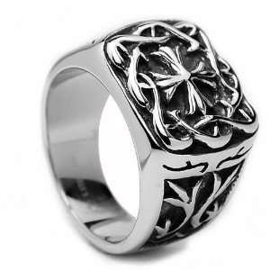  16MM Casted Stainless Steel Ring With Design Size 11 