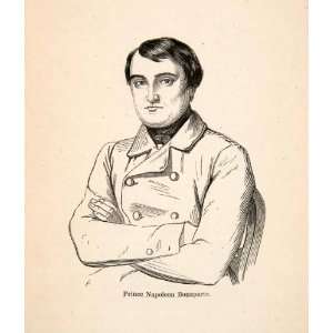 1855 Wood Engraving Prince Jerome Napoleon Bonaparte France Count 