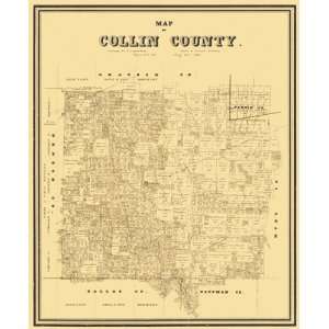   COLLIN COUNTY TEXAS (TX) LANDOWNER MAP 1861