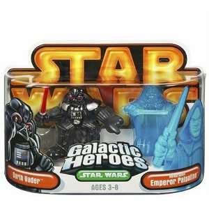  Star Wars Galactic Heros Darth Vader & Holographic Emperor 