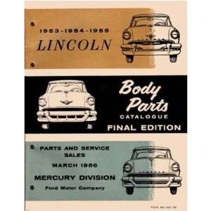  1953 1954 1955 LINCOLN Parts Book List Guide Catalog 