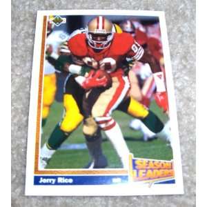  1991 Upper Deck Jerry Rice # 402 NFL Football Season 
