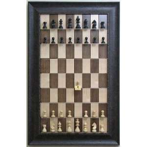  Straight Up Chess   Maple Nut Chessboard with Charcoal 