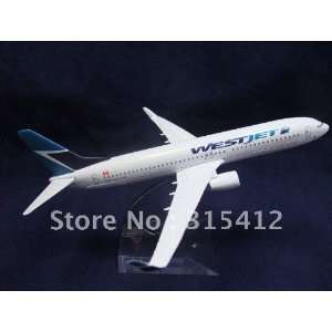  16cm metal canada westjet airlines b737 800 airplane model 