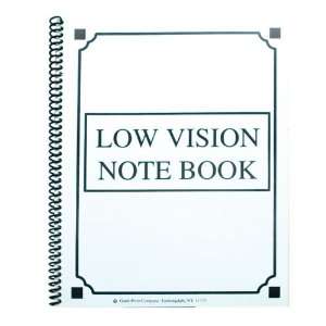  Low Vision Notebook Bold Lines White Paper Health 