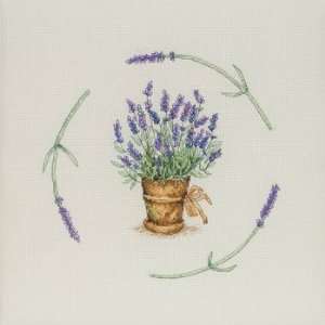  Lavender Pot   Jet Cross Stitch Kit Arts, Crafts & Sewing