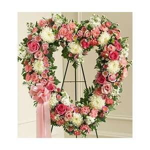   by 1800Flowers   Always Remember Floral Heart Tribute   Pink