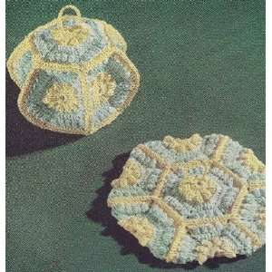 Vintage Crochet PATTERN to make   Lantern Potholder Hot Pad Mat. NOT a 
