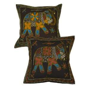  Cushion Cover Pillow Cases Adorn with Elephant Figure 